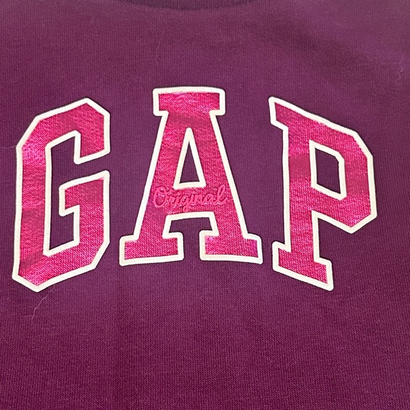 GAP Kids Burgundy Sweatshirt with Pink Logo - Picture 3 of 4
